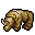 tarnished rhino figurine