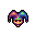 the head of a jester doll